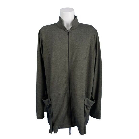 LOGO Lori Goldstein Womens French Terry Jacket L - Picture 1 of 6